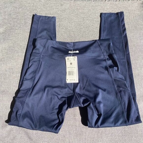 Reebok Pants - Core 10 by Reebok Women's Mesh Cutout Leggings, Vector Navy, Medium